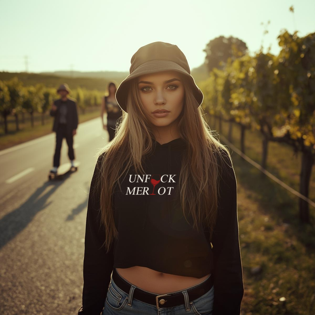 Rebel Vine Crop Hoodie