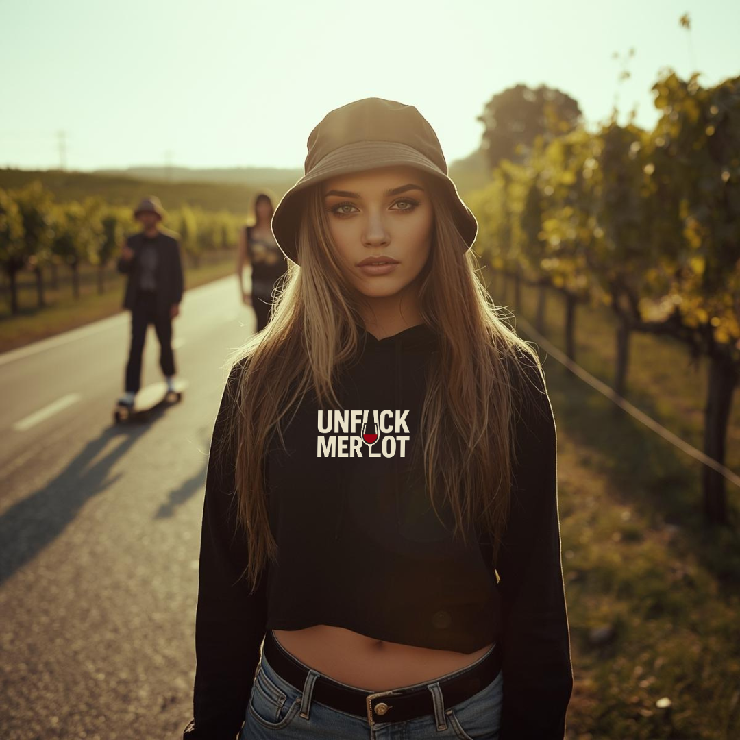 Rebel Vine Crop Hoodie
